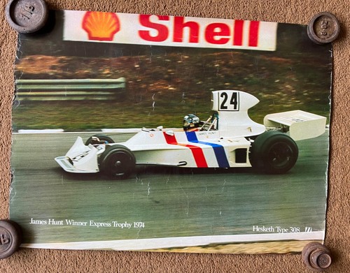 1974 james hunt - hesketh, poster
