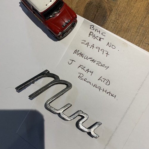 Classic mini boot badge mk1 - mini,