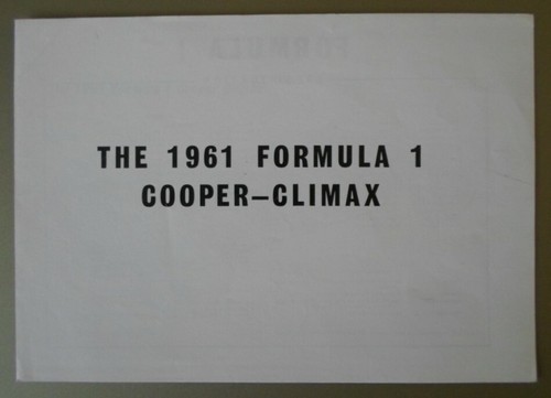 Cooper climax formula one - cooper,