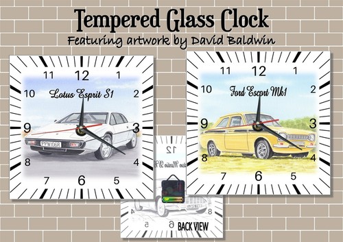 20cm tempered glass - 20cm, clock