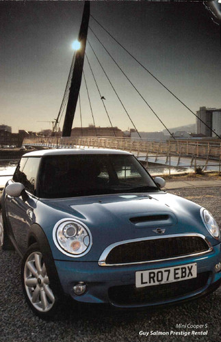 Mini cooper colour postcard - s,